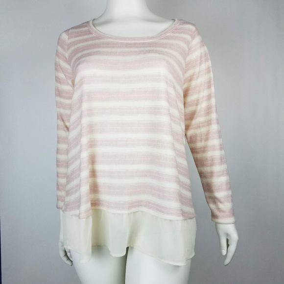 Torrid Sweater 2fer Pink Striped 2X NWT - Picture 4 of 4